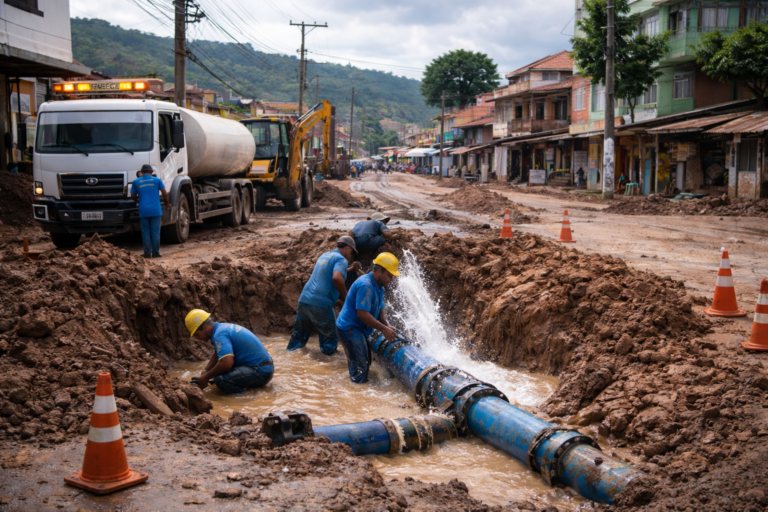Manutenção emergencial afeta abastecimento de água
