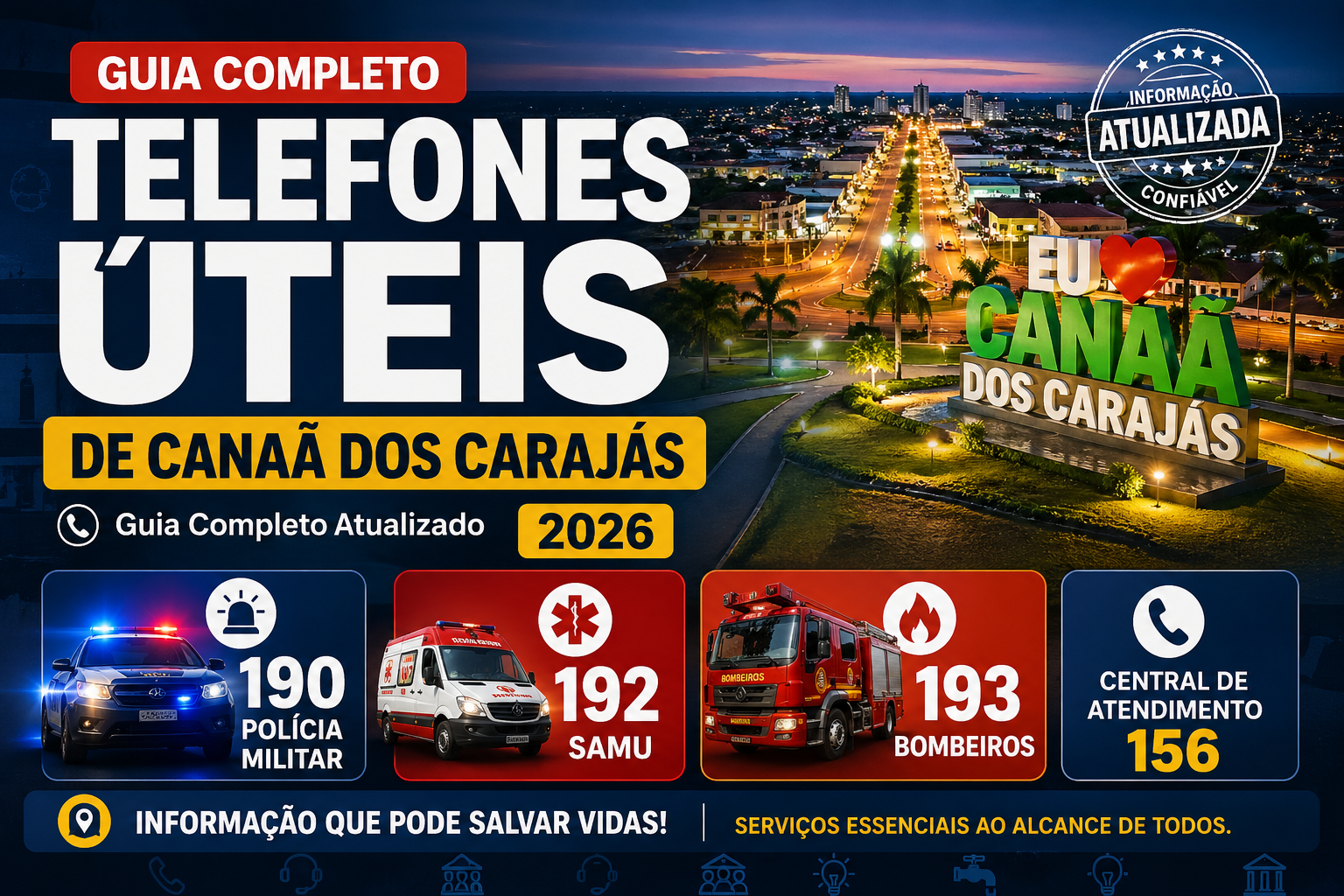 Telefones Úteis de Canaã dos Carajás: Guia Completo Atualizado (2026)