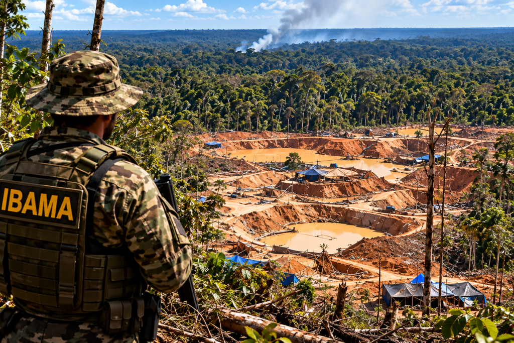 No coração da Amazônia: operação contra garimpo ilegal expõe devastação na floresta do Jamanxim