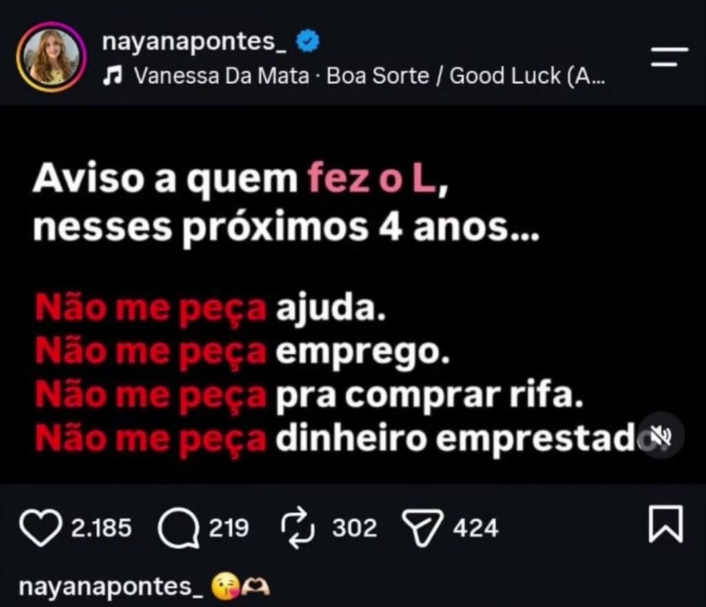 Após chamar Paraíba de “estado miserável”, esposa de Cabo Gilberto apaga publicações